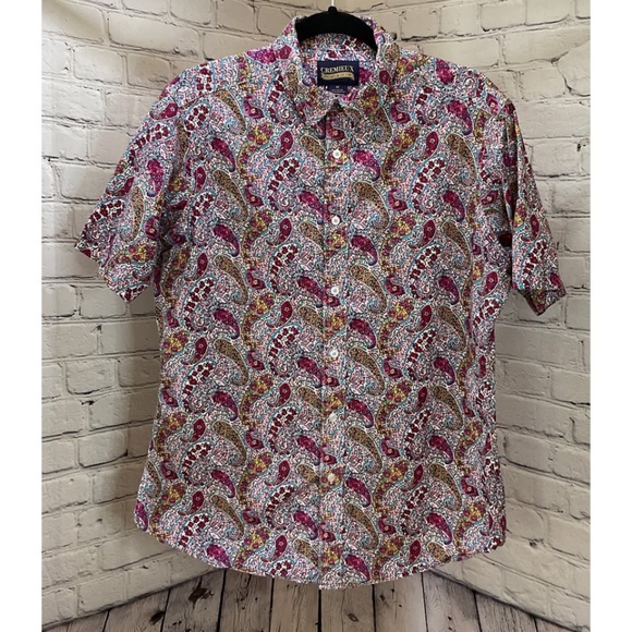 Cremieux Premium Denim Men’s Paisley Print Button Down Shirt (Size M) - Picture 1 of 10